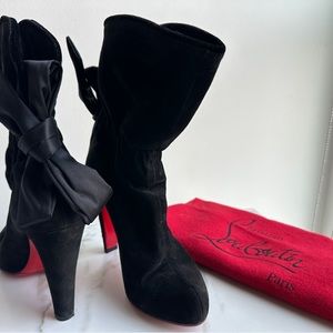 RARE Christian Louboutin Suede Booties Size 38